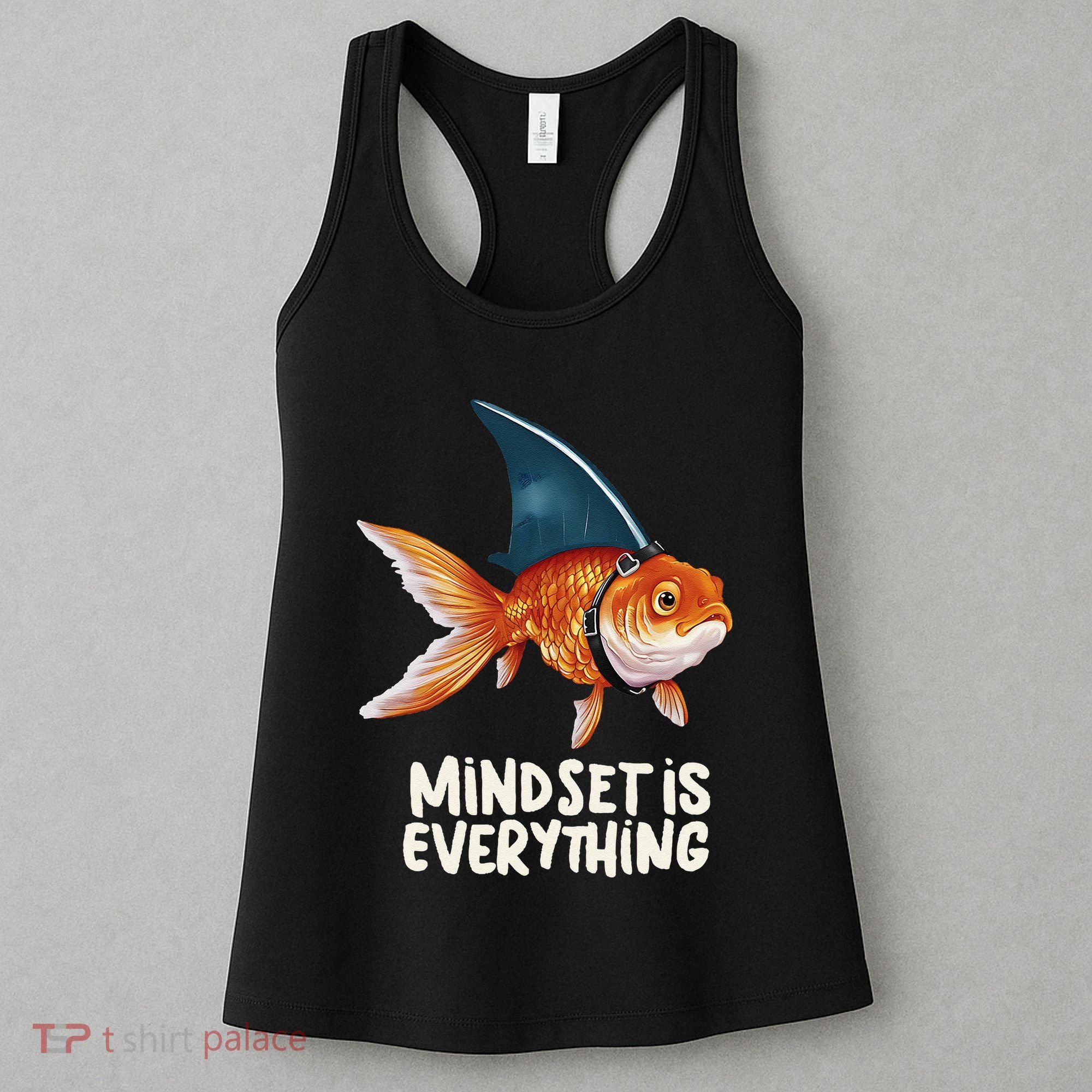 Goldfish With Shark Fin Costume Illustration Women's Tank Top