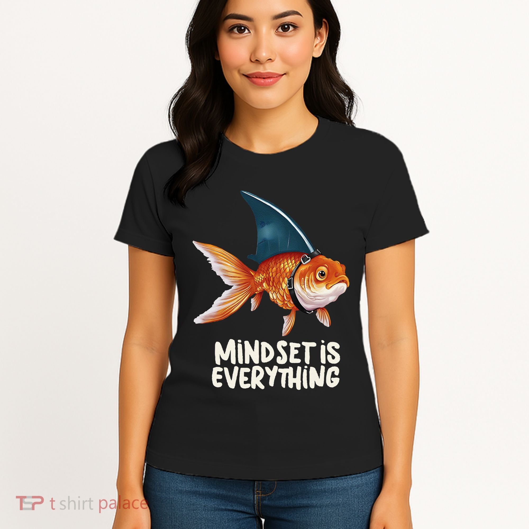 Goldfish With Shark Fin Costume Illustration Women's T-Shirt