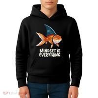Goldfish With Shark Fin Costume Illustration Kids Hoodie thumb 4