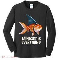 Goldfish With Shark Fin Costume Illustration Kids Long Sleeve Shirt thumb 0