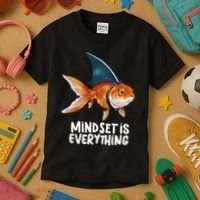 Goldfish With Shark Fin Costume Illustration Kids T-Shirt thumb 3