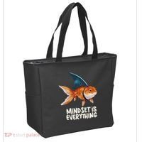 Goldfish With Shark Fin Costume Illustration Tote Bag thumb 2