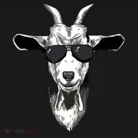 Goat With Sunglasses Bucket Hat thumb 4