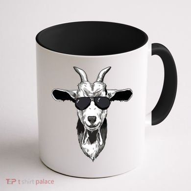 Goat With Sunglasses Coffee Mug back