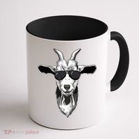 Goat With Sunglasses Coffee Mug thumb 1
