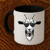 Goat With Sunglasses Coffee Mug thumb 2