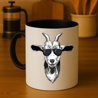 Goat With Sunglasses Coffee Mug thumb 4