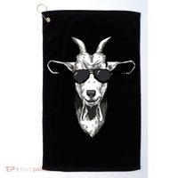 Goat With Sunglasses Golf Towel thumb 0