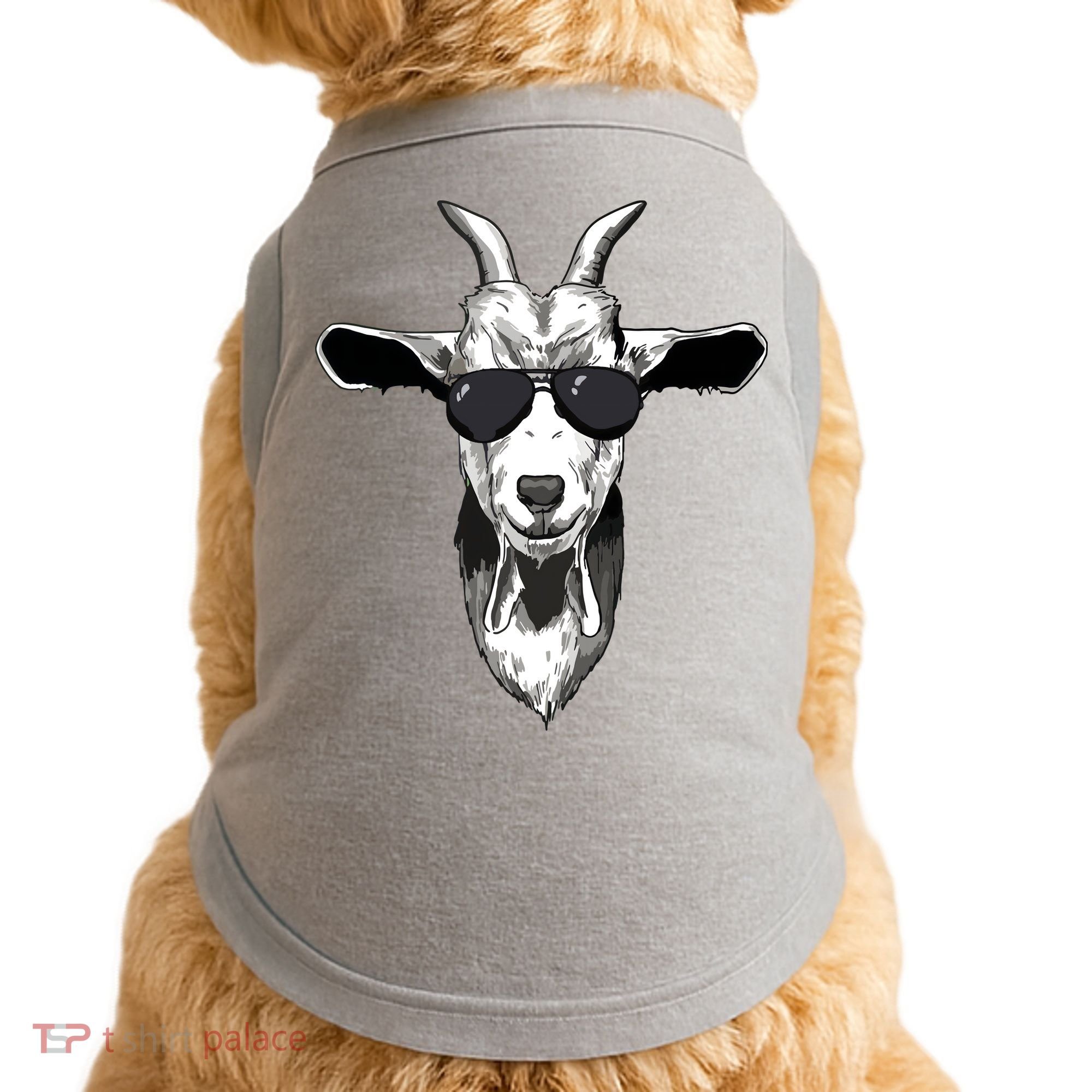Goat With Sunglasses Doggie Tank