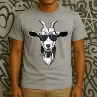 Goat With Sunglasses T-Shirt thumb 3