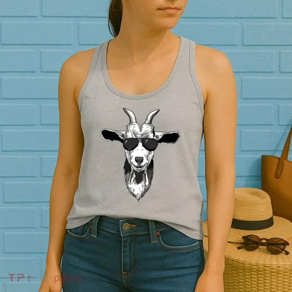 Goat With Sunglasses Women's Tank Top