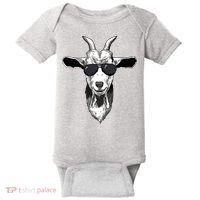 Goat With Sunglasses Baby Bodysuit thumb 0