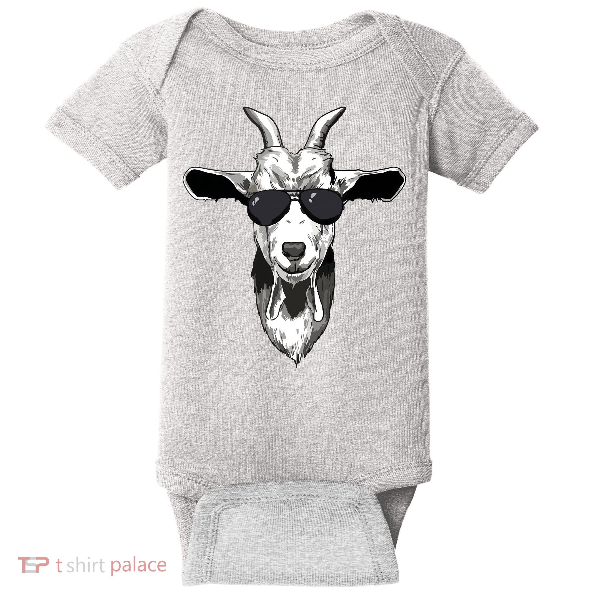 Goat With Sunglasses Baby Bodysuit