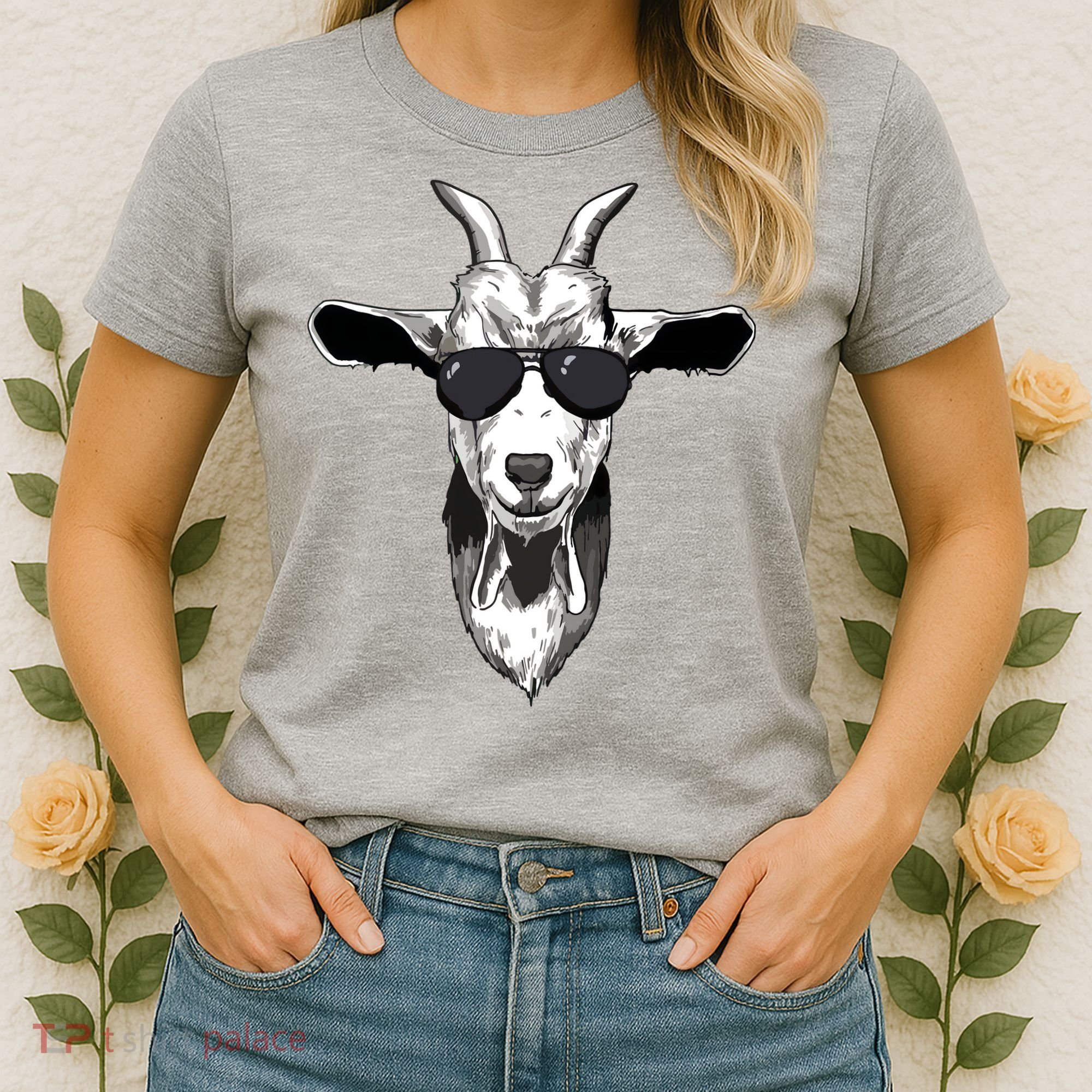 Goat With Sunglasses Women's T-Shirt