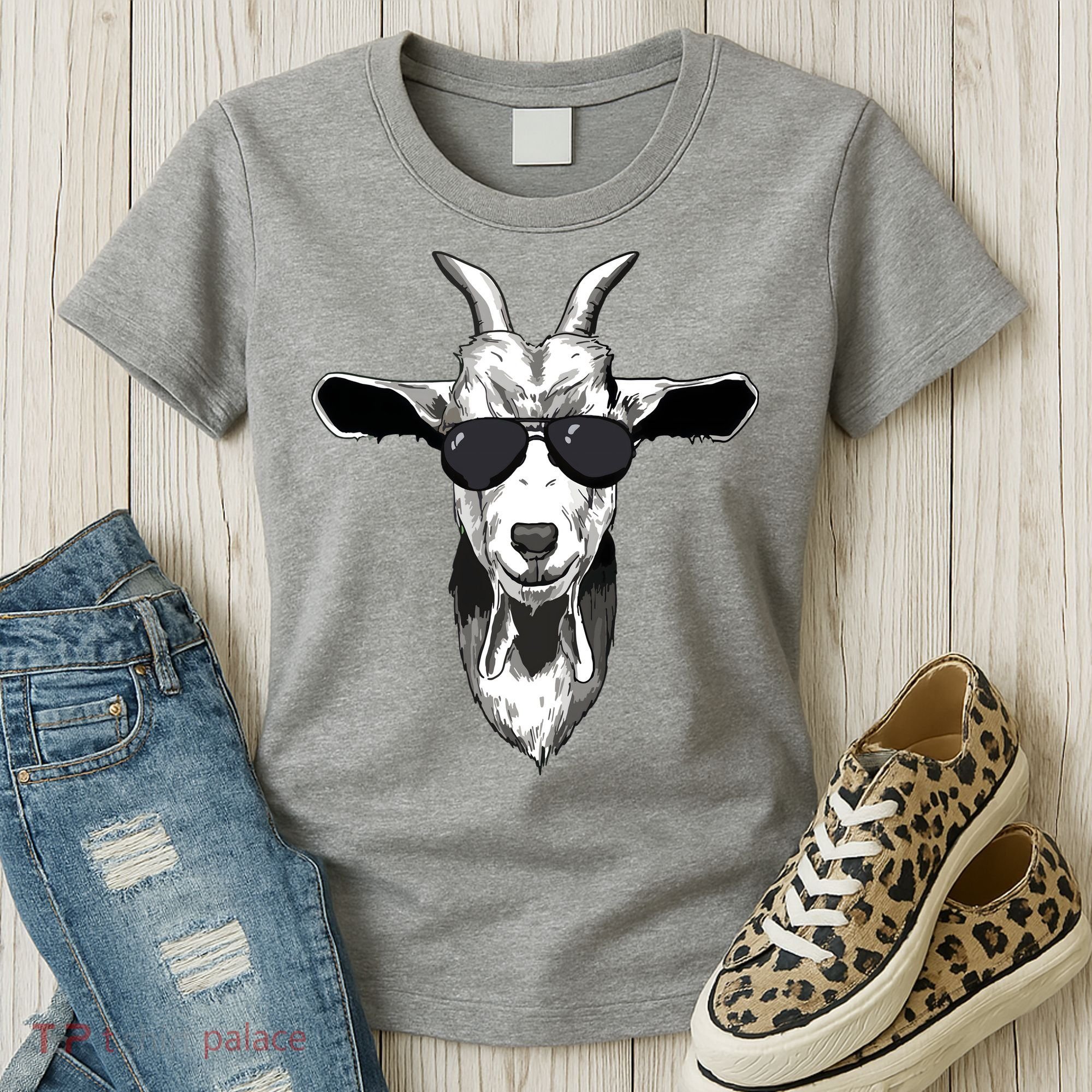 Goat With Sunglasses Women's T-Shirt