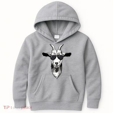 Goat With Sunglasses Kids Hoodie