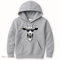 Goat With Sunglasses Kids Hoodie thumb 0