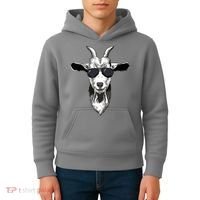 Goat With Sunglasses Kids Hoodie thumb 4