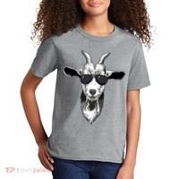 Goat With Sunglasses Kids T-Shirt thumb 2