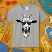 Goat With Sunglasses Kids T-Shirt thumb 3