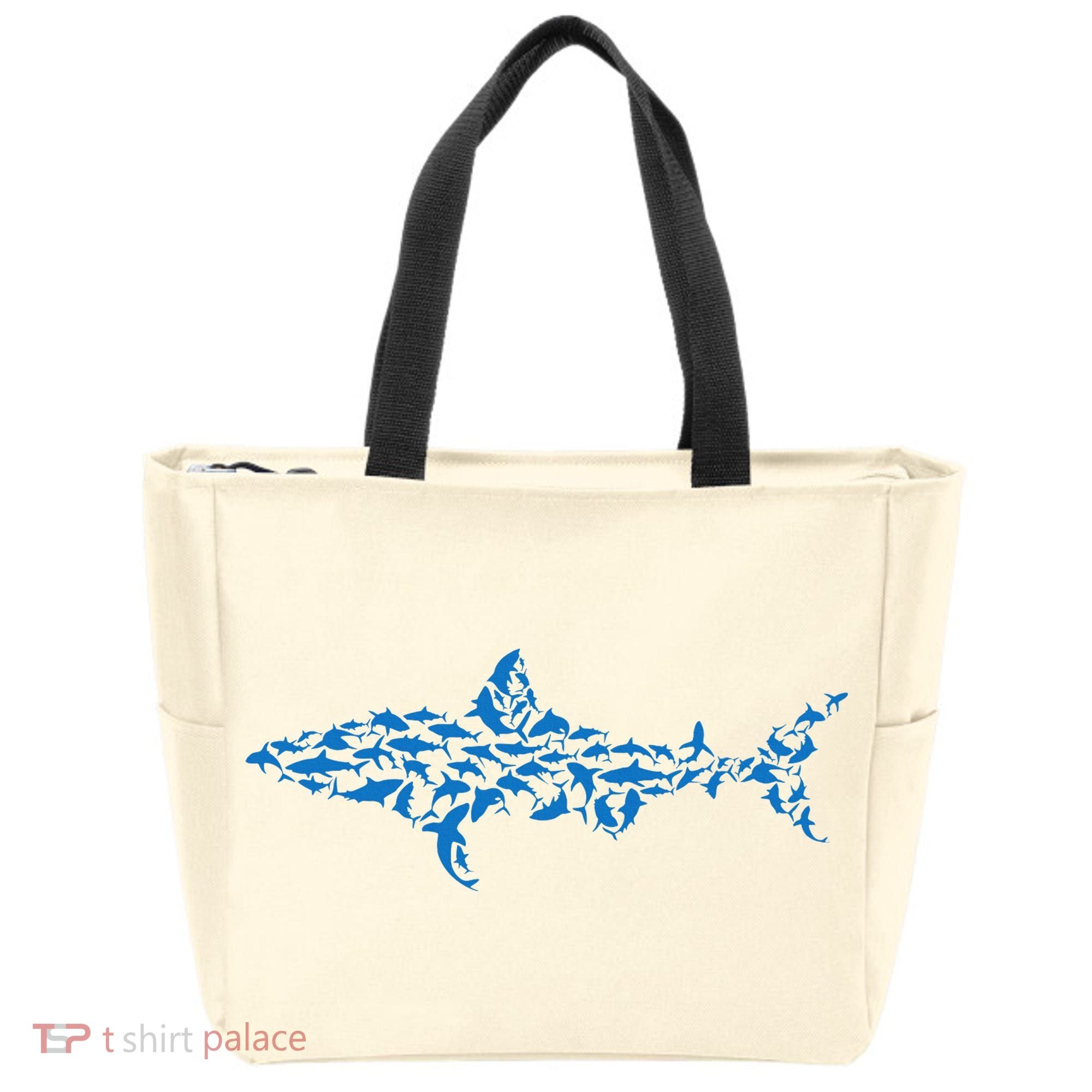 Great White Shark Sharks Silhouette Shark Fish White Shark Tote Bag