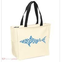 Great White Shark Sharks Silhouette Shark Fish White Shark Tote Bag thumb 2