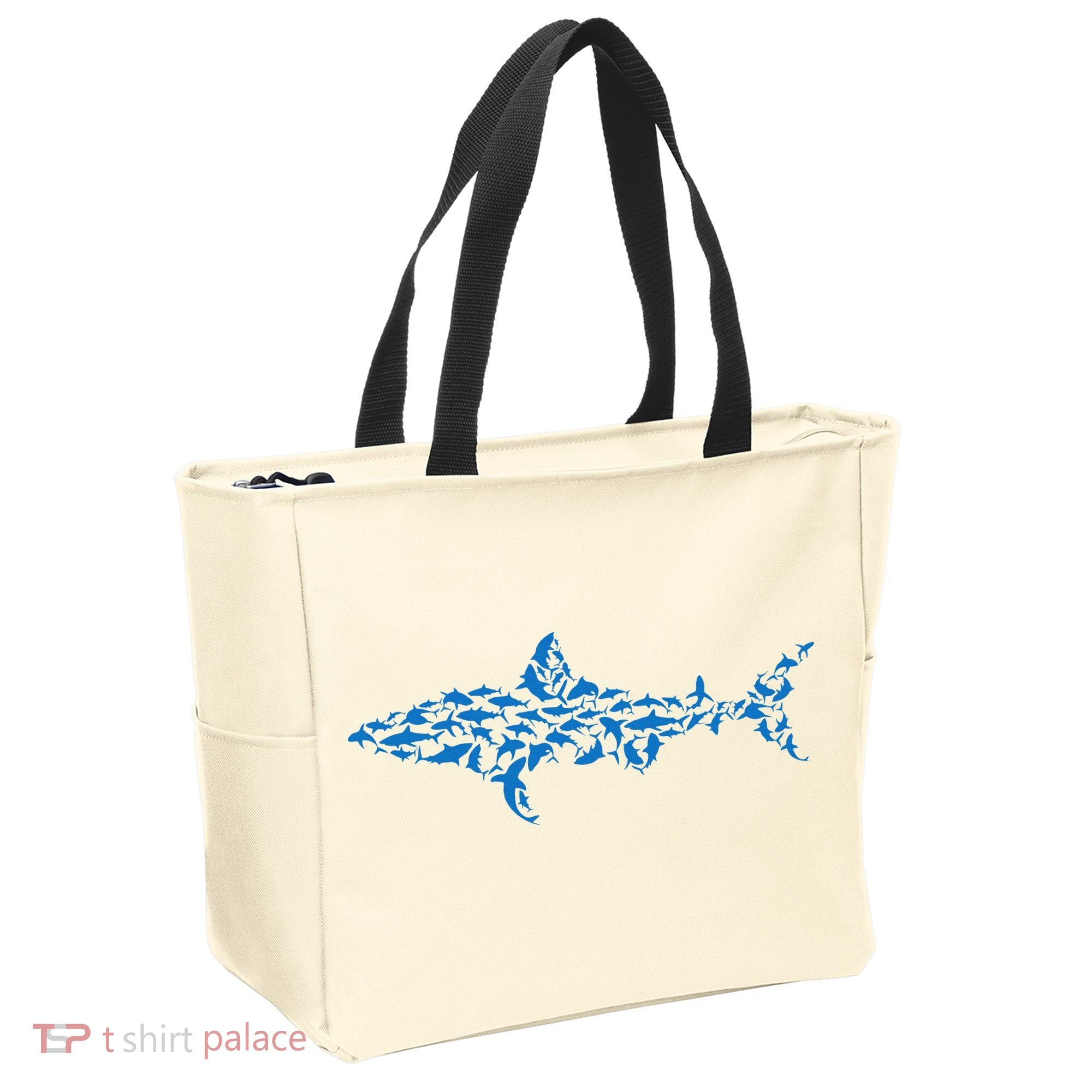 Great White Shark Sharks Silhouette Shark Fish White Shark Tote Bag