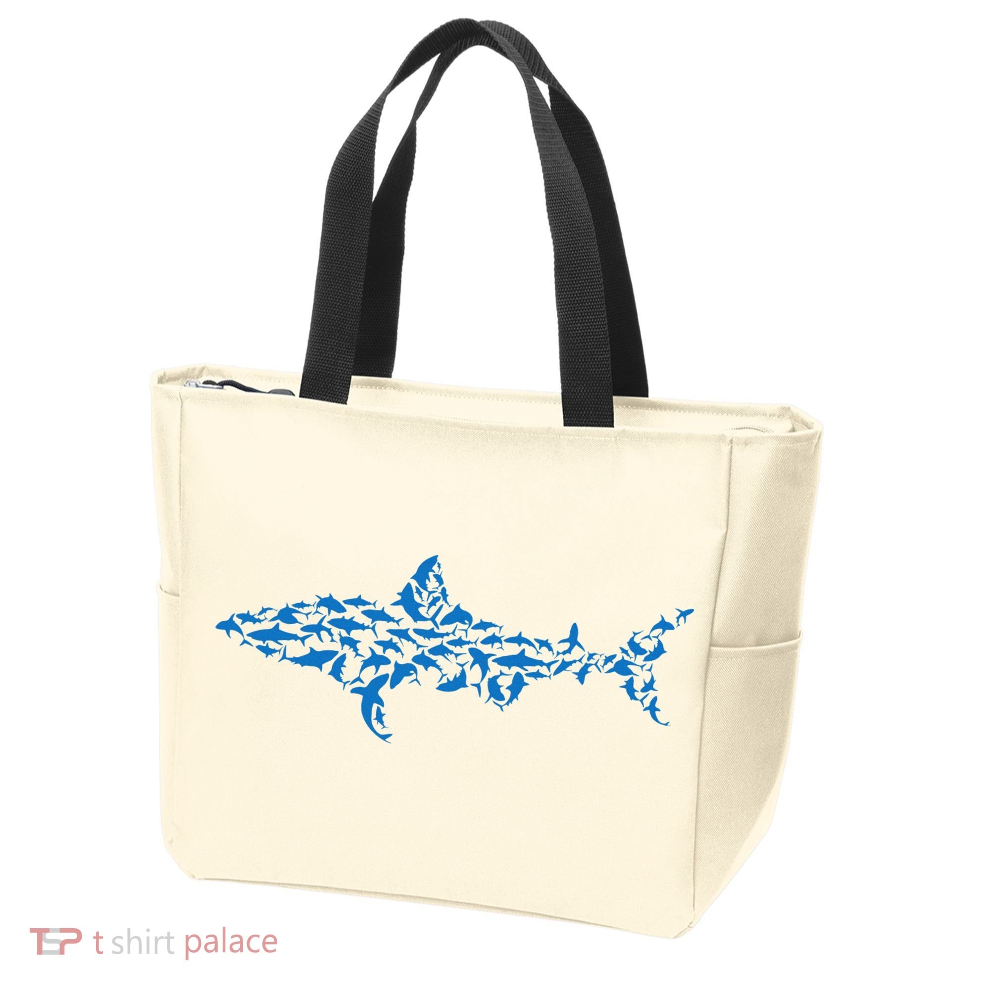 Great White Shark Sharks Silhouette Shark Fish White Shark Tote Bag