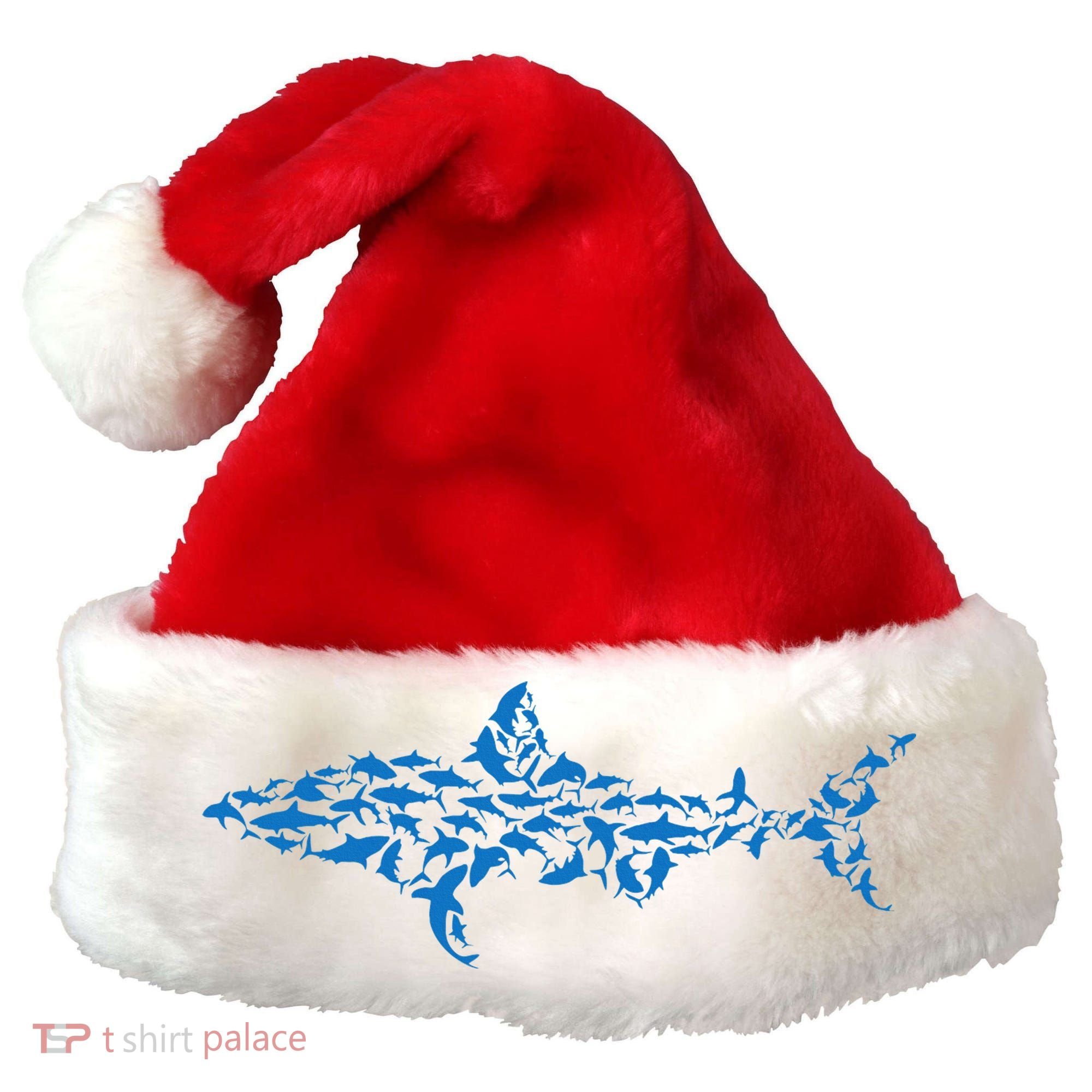 Great White Shark Sharks Silhouette Shark Fish White Shark Santa Hat