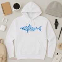 Great White Shark Sharks Silhouette Shark Fish White Shark Hoodie thumb 3