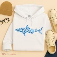 Great White Shark Sharks Silhouette Shark Fish White Shark Hoodie thumb 4