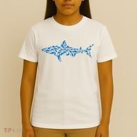 Great White Shark Sharks Silhouette Shark Fish White Shark T-Shirt thumb 4