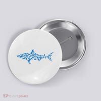 Great White Shark Sharks Silhouette Shark Fish White Shark Button thumb 0