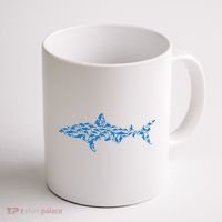 Great White Shark Sharks Silhouette Shark Fish White Shark Coffee Mug thumb 1