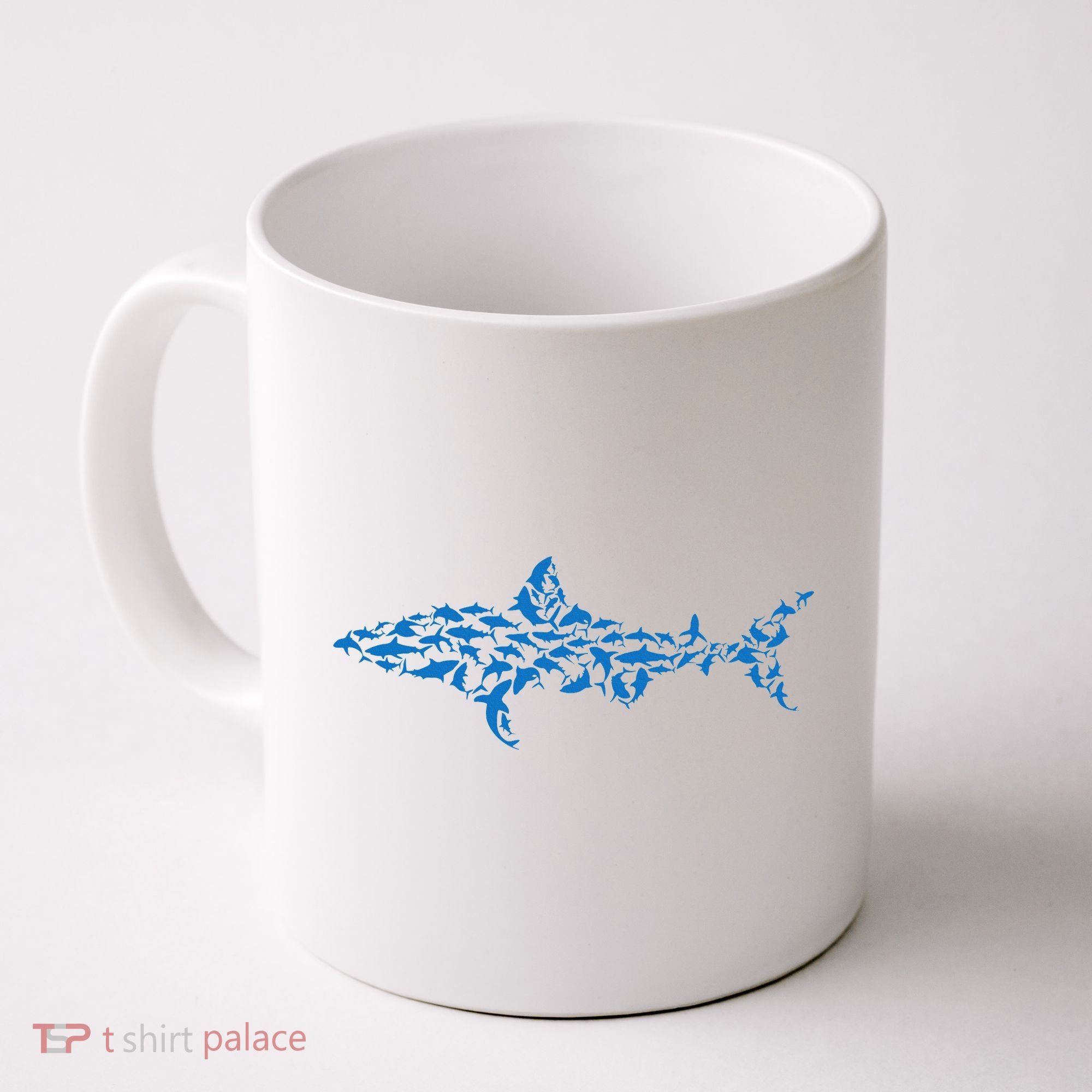 Great White Shark Sharks Silhouette Shark Fish White Shark Coffee Mug