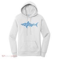 Great White Shark Sharks Silhouette Shark Fish White Shark Women's Hoodie thumb 0