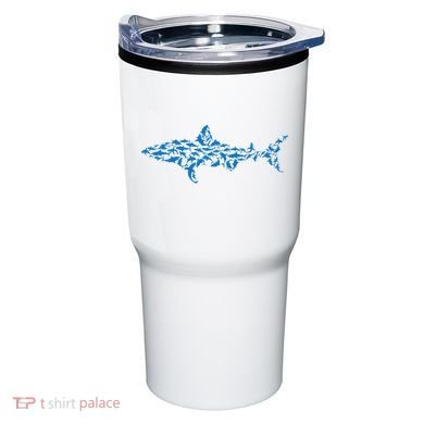 Great White Shark Sharks Silhouette Shark Fish White Shark Tumbler