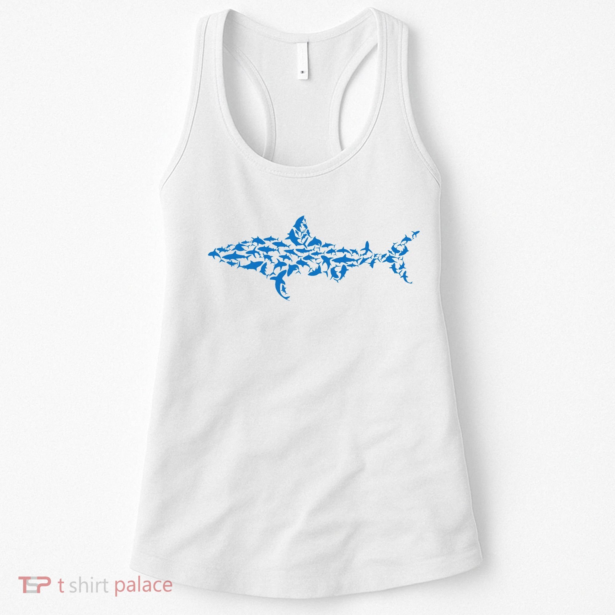 Great White Shark Sharks Silhouette Shark Fish White Shark Women's Tank Top