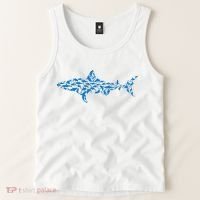 Great White Shark Sharks Silhouette Shark Fish White Shark Tank Top thumb 2