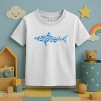 Great White Shark Sharks Silhouette Shark Fish White Shark Toddler T-Shirt thumb 3