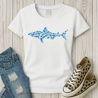 Great White Shark Sharks Silhouette Shark Fish White Shark Women's T-Shirt thumb 3