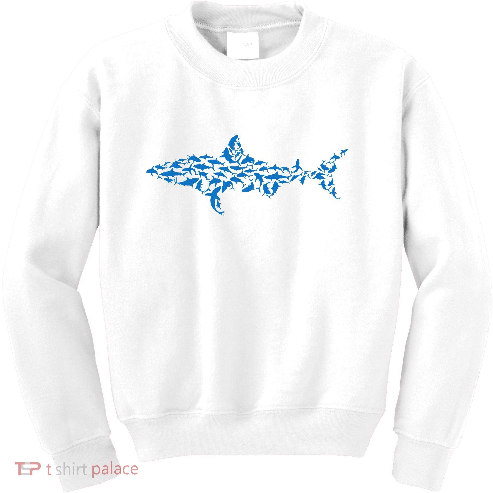 Great White Shark Sharks Silhouette Shark Fish White Shark Kids Sweatshirt