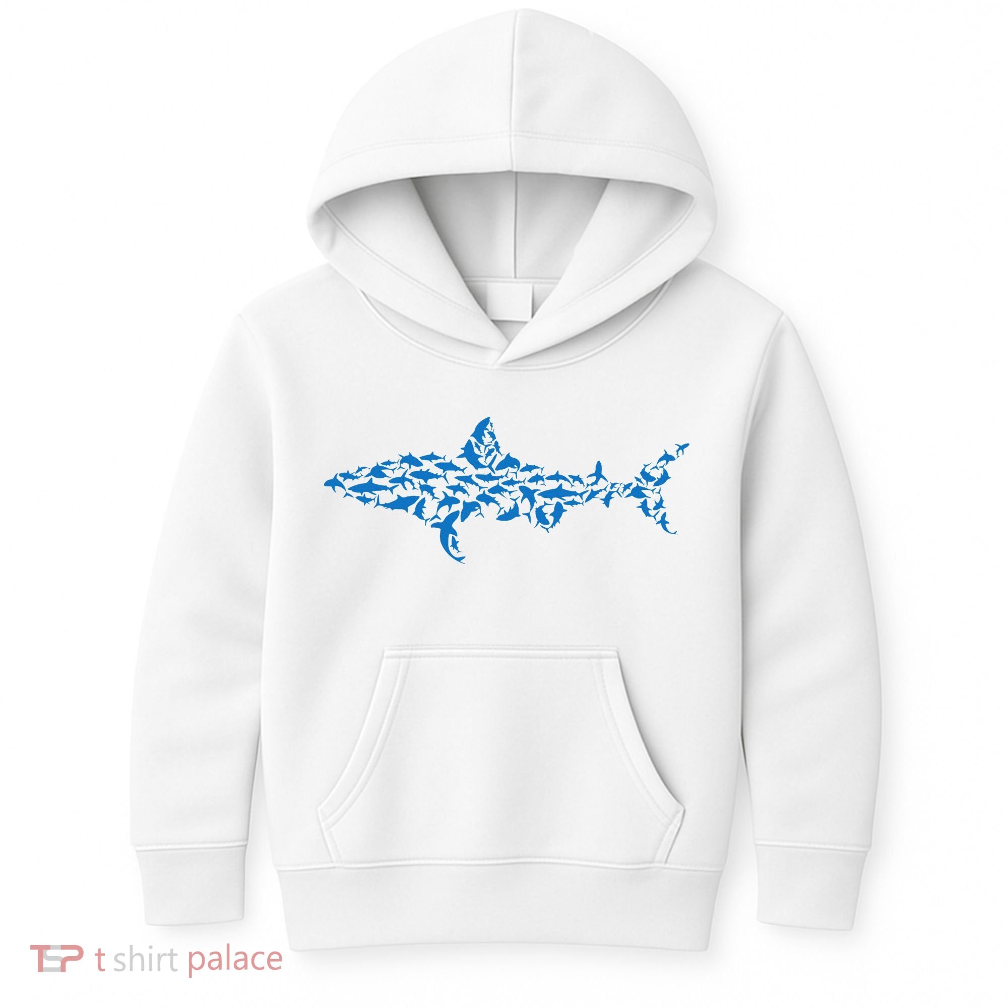Great White Shark Sharks Silhouette Shark Fish White Shark Kids Hoodie