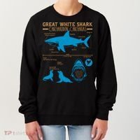 Great White Shark Carcharodon Carcharias Infographic Women's Sweatshirt thumb 0