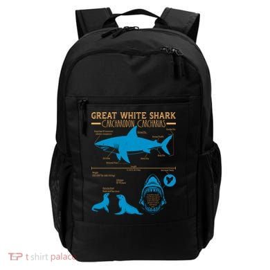 Great White Shark Carcharodon Carcharias Infographic Backpack