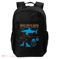 Great White Shark Carcharodon Carcharias Infographic Backpack thumb 0