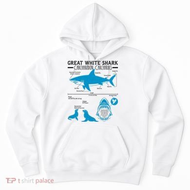 Great White Shark Carcharodon Carcharias Infographic Hoodie