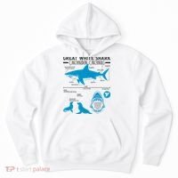 Great White Shark Carcharodon Carcharias Infographic Hoodie thumb 0
