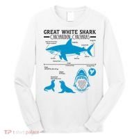 Great White Shark Carcharodon Carcharias Infographic Long Sleeve Shirt thumb 0