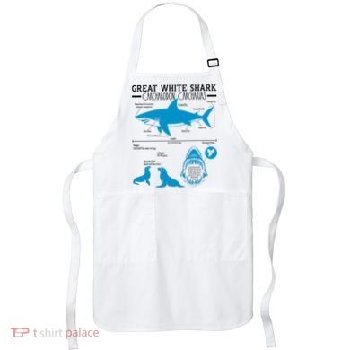 Great White Shark Carcharodon Carcharias Infographic Apron